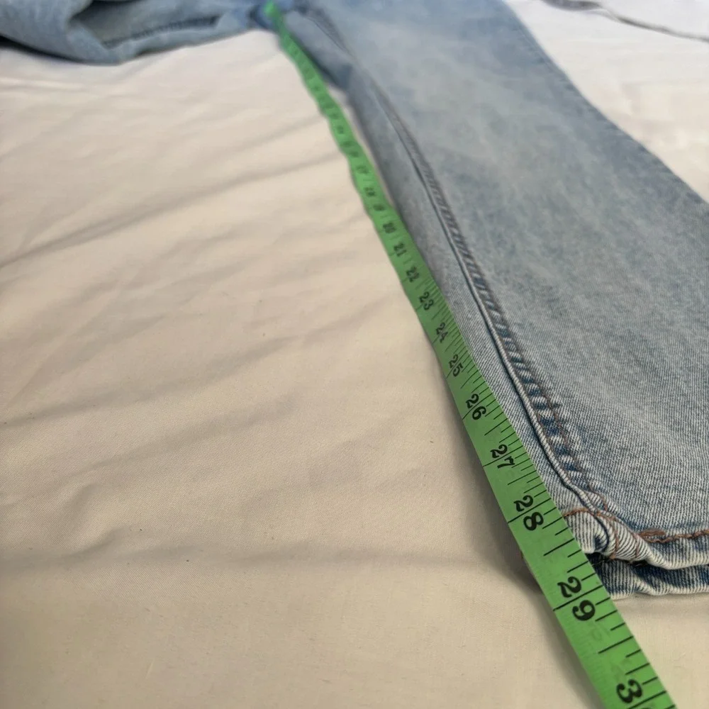 FRYE Womens 4/27 Light Wash Acid‎ Wash Denim Jeans Straight Leg